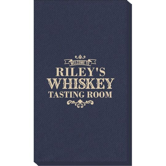 Whiskey Tasting Room Linen Like Guest Towels